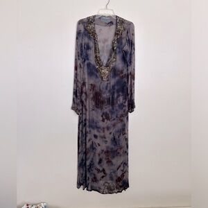 Sheer maxi dress with stunning beading size 12